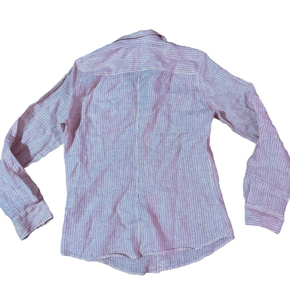 Frank & Eileen Striped Linen Button Down Size L - Picture 3 of 4